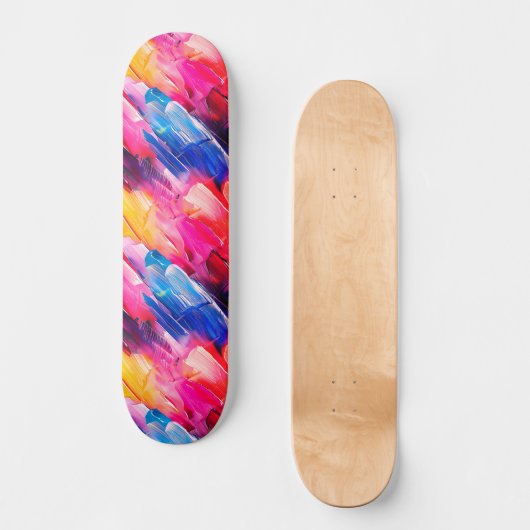 brush strokes pattern 2 persoonlijk skateboard (Voorkant)