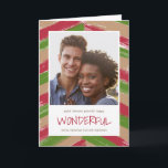 Brush Strokes Photo Christmas Greeting Card Feestdagen Kaart<br><div class="desc">Send stylish foliday cards to your friends and family with these modern brush strokes foto Christmas cards by Orabella Prints!</div>