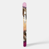 Brush Strokes Roze & Gouden Film Strip Foto Case-Mate iPhone Case (Achterkant / Links)