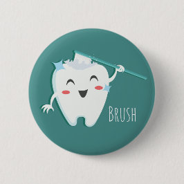 Brush Teeth Dentist Button