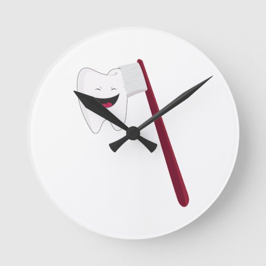 Brush Teeth Ronde Klok (Voorkant)