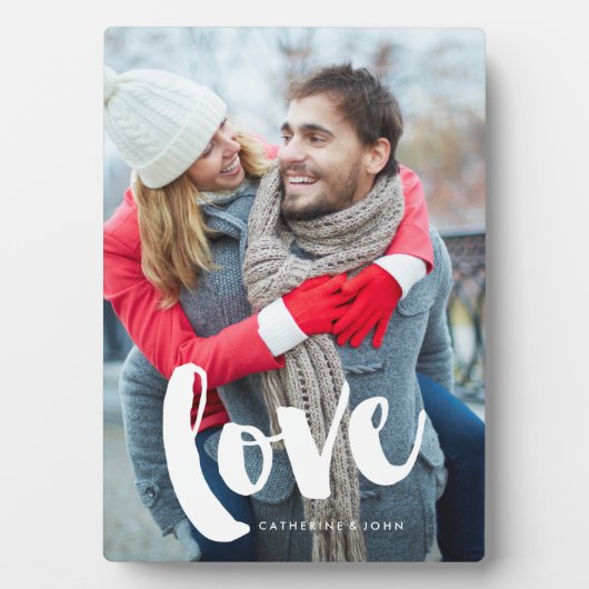 Brush Typography Love Fotoplaat (voorkant)