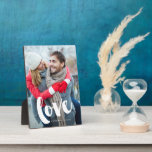 Brush Typography Love Fotoplaat<br><div class="desc">Stijlvol en chic full-bleed foto keepzet die kan worden gepersonaliseerd voor een soort cadeau.</div>