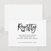 Brush Typography Registry Kaart (Voorkant / Achterkant)