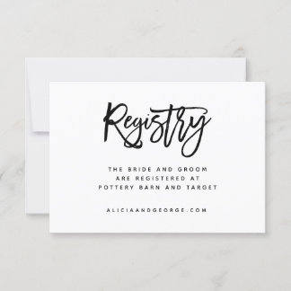 Brush Typography Registry Kaart