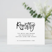 Brush Typography Registry Kaart (Staand voorkant)