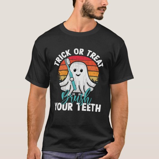 Brush Your Teeth  Dentist Dental Assistant Graphic T-shirt (Voorkant)