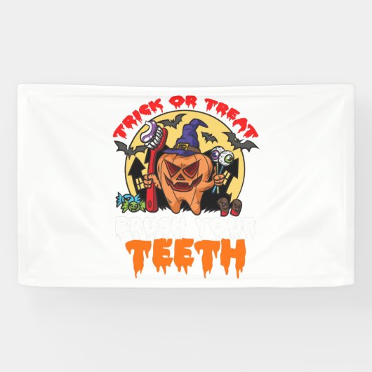 Brush Your Teeth Funny Dental Hygienist Pun Spandoek (Horizontaal)