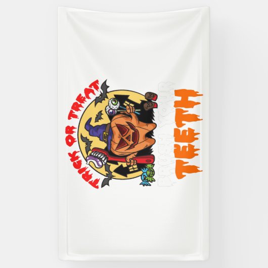 Brush Your Teeth Funny Dental Hygienist Pun Spandoek (Verticaal)