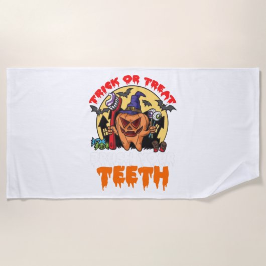 Brush Your Teeth Funny Dental Hygienist Pun Strandlaken (Voorkant)