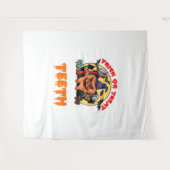 Brush Your Teeth Funny Dental Hygienist Pun Wandkleed (Voorkant (horizontaal))