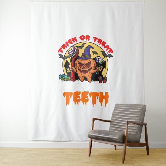 Brush Your Teeth Funny Dental Hygienist Pun Wandkleed (In situ)