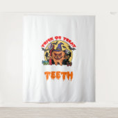 Brush Your Teeth Funny Dental Hygienist Pun Wandkleed (Voorkant)