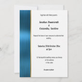  BRUSHED BLAUWGROEN GOLD 2 TRIM INVITATIE KAART (Voorkant)