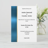  BRUSHED BLAUWGROEN GOLD 2 TRIM INVITATIE KAART (Staand voorkant)