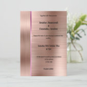 BRUSHED BRONZE TRIMMED 2 INVITATIE KAART (Staand voorkant)