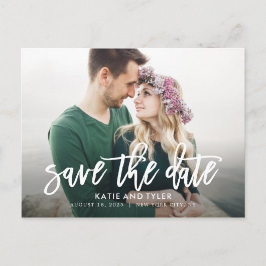 Brushed Charm CUSTOM COLOR Sla het Date Briefkaart (Voorkant)