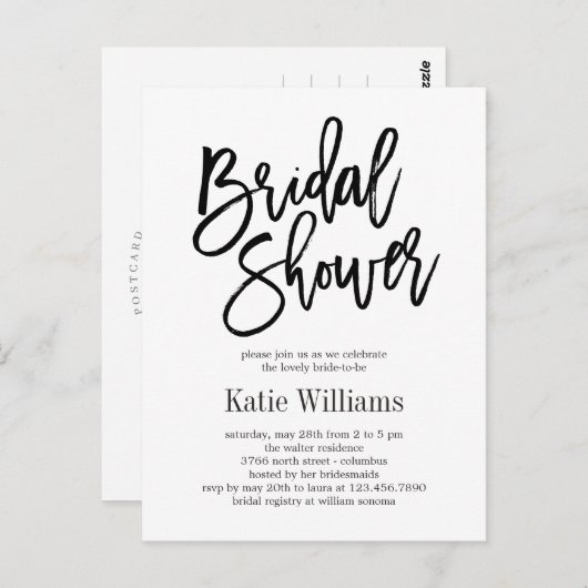 Brushed Charm EDITABLE COLOR Vrijgezellenfeest Uit Briefkaart (Voorkant / Achterkant)