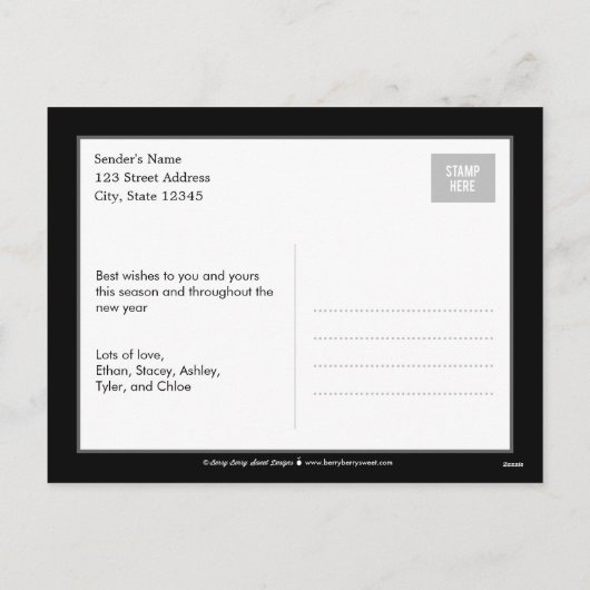 Brushed Charm Holiday Photo Card Briefkaart (Achterkant)