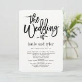 Brushed Charm Wedding Ceremony Programma Programmakaart (Staand voorkant)