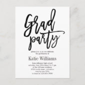 Brushed Editable Color Graduation Party Invitation Briefkaart (Voorkant)