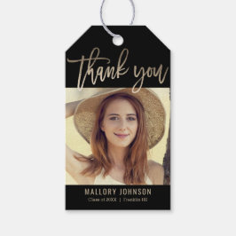 Brushed Glimme BEWERKBARE KLEUR Afstuderen Favor T Cadeaulabel