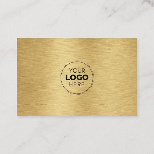 Brushed Gold Metal Effect QR-code Verbind met ons Visitekaartje (Achterkant)