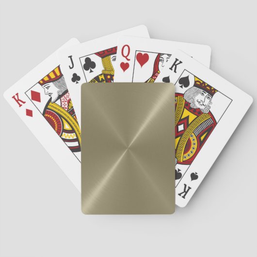 Brushed Gold Metal Playing Cards Speelkaarten (Achterkant)