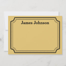 Brushed Gold Retro Bold Serif Desk Name Plate Notitiekaartje