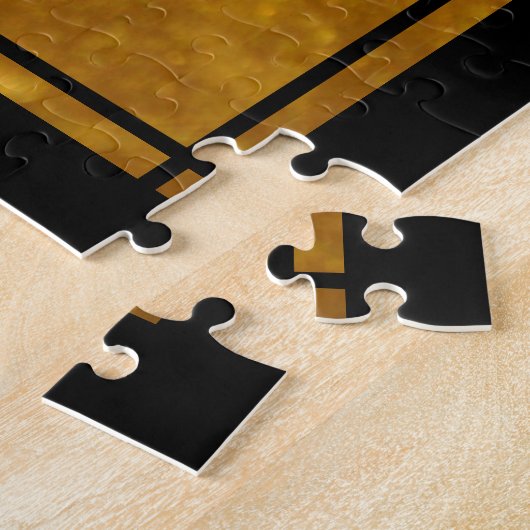 Brushed Gold Wedding Anniversary 50 Photo Collage Legpuzzel (Zijkant)