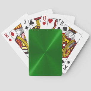Brushed Green Metal Playing Cards Pokerkaarten