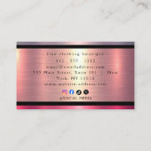Brushed Metal Gold Banding Business Card Visitekaartje (Achterkant)