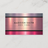 Brushed Metal Gold Banding Business Card Visitekaartje (Voorkant)