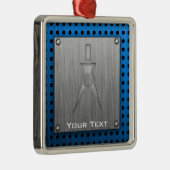 Brushed Metal-look Architect Metalen Ornament (Rechts)