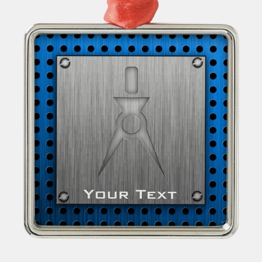 Brushed Metal-look Architect Metalen Ornament (Voorkant)