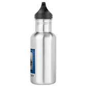 Brushed metal look Football Speler Waterfles (Rechts)