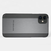Brushed Metal Two Shades - Naam Case-Mate iPhone Case (Achterkant (horizontaal))
