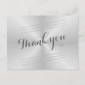 Brushed Metal Wedding Dank u Briefkaart (Voorkant)