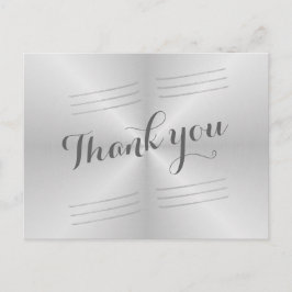 Brushed Metal Wedding Dank u Briefkaart