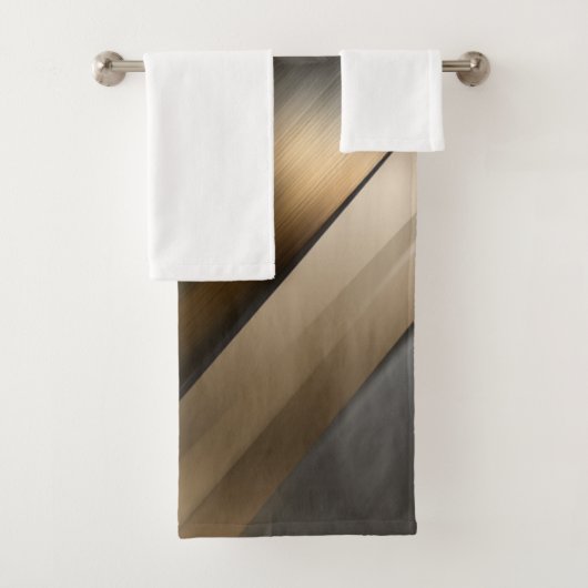 Brushed Metallic Geometric Diamond Pattern Bad Handdoek (Insitu)