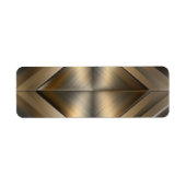 Brushed Metallic Geometric Diamond Pattern Etiket (Voorkant)