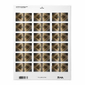 Brushed Metallic Geometric Diamond Pattern Etiket (Full Sheet)