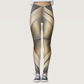 Brushed Metallic Geometric Diamond Pattern Leggings (Voorkant)