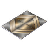 Brushed Metallic Geometric Diamond Pattern Notitieboek (Linkerzijde)