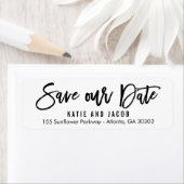 BRUSHED Modern Sla het adreslabel van de datum op Etiket (Insitu)