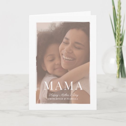 Brushed Overlay Mama Mother's Day Card Kaart (Voorkant)