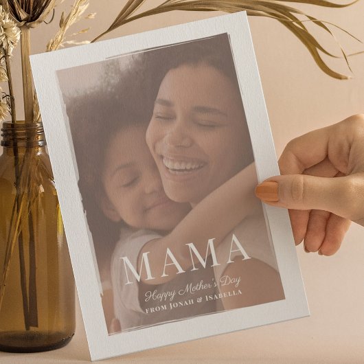 Brushed Overlay Mama Mother's Day Card Kaart