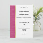 BRUSHED PINK GOLD TRIM INVITATIE KAART (Staand voorkant)