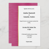  BRUSHED PINK GOLD TRIM INVITATIE KAART (Voorkant / Achterkant)
