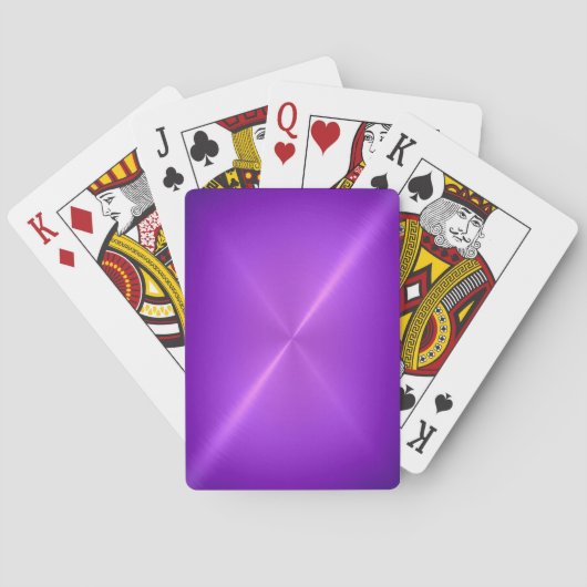 Brushed Purple Metal Playing Cards Speelkaarten (Achterkant)